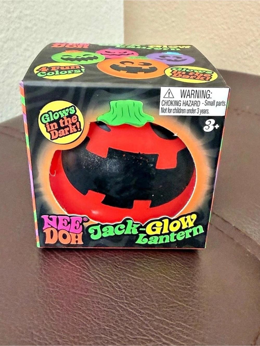 NeeDoh Jack-Glow Lantern Glow-in-the-Dark Halloween Toy